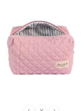 Moon Nude Jam Large Makeup Bag Pink Quilted Cosmetic Pouch